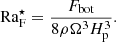$$ \begin{aligned} \mathrm{Ra}_{\rm F}^\star = \frac{F_{\rm bot}}{8\rho \Omega ^3 H_{\rm p}^3}. \end{aligned} $$