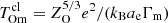 $ T^{\mathrm{cl}}_{\mathrm{Om}}=Z_{\mathrm{O}}^{5/3} e^2/(k_{\mathrm{B}} a_{\mathrm{e}} \Gamma_{\mathrm{m}}) $