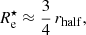 $$ \begin{aligned} R_{\mathrm{e} }^{\star } \approx \frac{3}{4}\,r_{\mathrm{half} }, \end{aligned} $$
