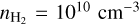 ${n_{{{\rm{H}}_2}}} = {10^{10}}\,{\rm{c}}{{\rm{m}}^{ - 3}}$