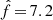 $ \hat{f}\,{=}\,7.2 $