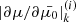 $ |\partial\mu/\partial\bar{\mu_0}|_k^{(i)} $
