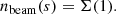 $$ \begin{aligned} n_{\rm beam}(s) = \Sigma (1). \end{aligned} $$
