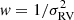 $ {\it w}=1/\sigma_{\rm RV}^2 $