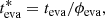 $$ \begin{aligned} t_{\mathrm{eva}}^* = t_{\mathrm{eva}}/\phi _{\rm eva}, \end{aligned} $$