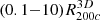 $ (0.1{-}10)R_{200c}^{3D} $