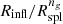 $ R_{\rm infl}/R_{\rm spl}^{n_g} $