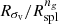 $ R_{\sigma_{\rm v}}/R_{\rm spl}^{n_g} $