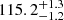 $ 115.2^{+1.3}_{-1.2} $