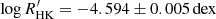 $ \log R^\prime_{\mathrm{HK}} =-4.594\pm0.005\,\mathrm{dex} $