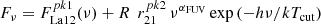 $$ \begin{aligned} F_{\nu } = F_{\rm La12}^{pk1}(\nu ) + R \, \; r_{21}^{pk2} \, \nu ^{\alpha _{\rm FUV}} \exp {(-h\nu /k T_{\rm cut})} \end{aligned} $$