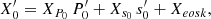 $$ \begin{aligned} X_0^\prime = X_{{P}_0}\,P_0^\prime +X_{{s}_0}\,s_0^\prime +X_{{eosk}}, \end{aligned} $$
