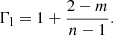 $$ \begin{aligned} \Gamma _{\rm l} = 1+ {2-m \over n-1}. \end{aligned} $$