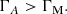 $$ \begin{aligned} \Gamma _{A} > \Gamma _{\rm M}. \end{aligned} $$