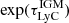 $ \exp(\tau^{\mathrm{IGM}}_{\mathrm{LyC}}) $