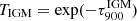 $ T_{\mathrm{IGM}}=\exp(-\tau^{\mathrm{IGM}}_{\mathrm{900}}) $