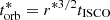 $ t_{\rm orb}^*=r^{*3/2} t_{\rm ISCO} $