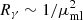 $ R_\gamma \sim 1 / \mu_{\rm ml}^2 $