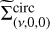 ${\rm{\tilde \Sigma }}_{(v,0,0)}^{{\rm{circ}}}$