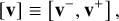 $[{\bf{v}}] \equiv \left[ {{{\bf{v}}^ - },{{\bf{v}}^ + }} \right],$