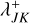 $\lambda _{JK}^ + $