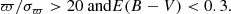 $$ \begin{aligned} \varpi / \sigma _{\varpi } > 20 \text{ and} E(B-V) < 0.3. \end{aligned} $$