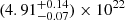 $ (4.91^{+0.14}_{-0.07}) \times 10^{22} $