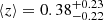 $ \langle z\rangle=0.38^{+0.23}_{-0.22} $