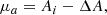 $$ \begin{aligned} \mu _a = A_i- \Delta A, \end{aligned} $$