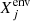 $ {X}^{\rm env}_j $