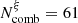 $ N^\xi_{\rm comb}=61 $