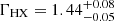 $ \Gamma_{\mathrm{HX}} = 1.44^{+0.08}_{-0.05} $