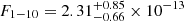 $ F_{1{-}10} = 2.31^{+0.85}_{-0.66} \times 10^{-13} $