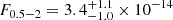 $ F_{0.5{-}2} = 3.4^{+1.1}_{-1.0} \times 10^{-14} $