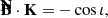 $$ \begin{aligned} \mathbf {\bar{B}} \cdot \mathbf K = - \cos \iota , \end{aligned} $$