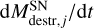 ${\rm{d}}M_{{\rm{destr}},j}^{{\rm{SN}}}/{\rm{d}}t$