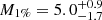 $ M_{1\%} = 5.0^{+0.9}_{-1.7} $