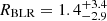 $ R_{\mathrm{BLR}} = 1.4^{+3.4}_{-2.9} $