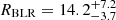 $ R_{\mathrm{BLR}} = 14.2^{+7.2}_{-3.7} $