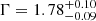 $ \Gamma=1.78_{-0.09}^{+0.10} $