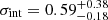 $ \sigma_{\mathrm{int}} = 0.59_{-0.18}^{+0.38} $