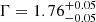 $ \Gamma=1.76_{-0.05}^{+0.05} $