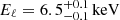 $ E_\ell = 6.5_{-0.1}^{+0.1} \, \mathrm{keV} $