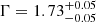$ \Gamma= 1.73^{+0.05}_{-0.05} $
