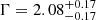 $ \Gamma = 2.08_{-0.17}^{+0.17} $