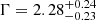 $ \Gamma = 2.28_{-0.23}^{+0.24} $