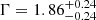 $ \Gamma = 1.86^{+0.24}_{-0.24} $