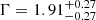 $ \Gamma = 1.91_{-0.27}^{+0.27} $