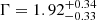 $ \Gamma = 1.92^{+0.34}_{-0.33} $