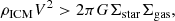 $$ \begin{aligned} \rho _{\rm ICM} V^2 > 2\pi G \Sigma _{\rm star} \Sigma _{\rm gas}, \end{aligned} $$